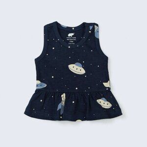 Racerback Peplum Tank - Spaceship